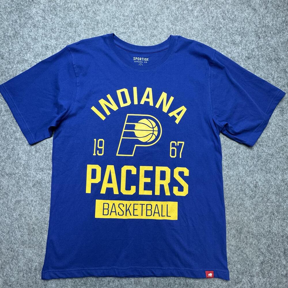 Indiana Pacers Sportiqe Shirt Mens Large Blue NBA Basketball Graphic HQ Tee